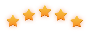 5-star rating glowing