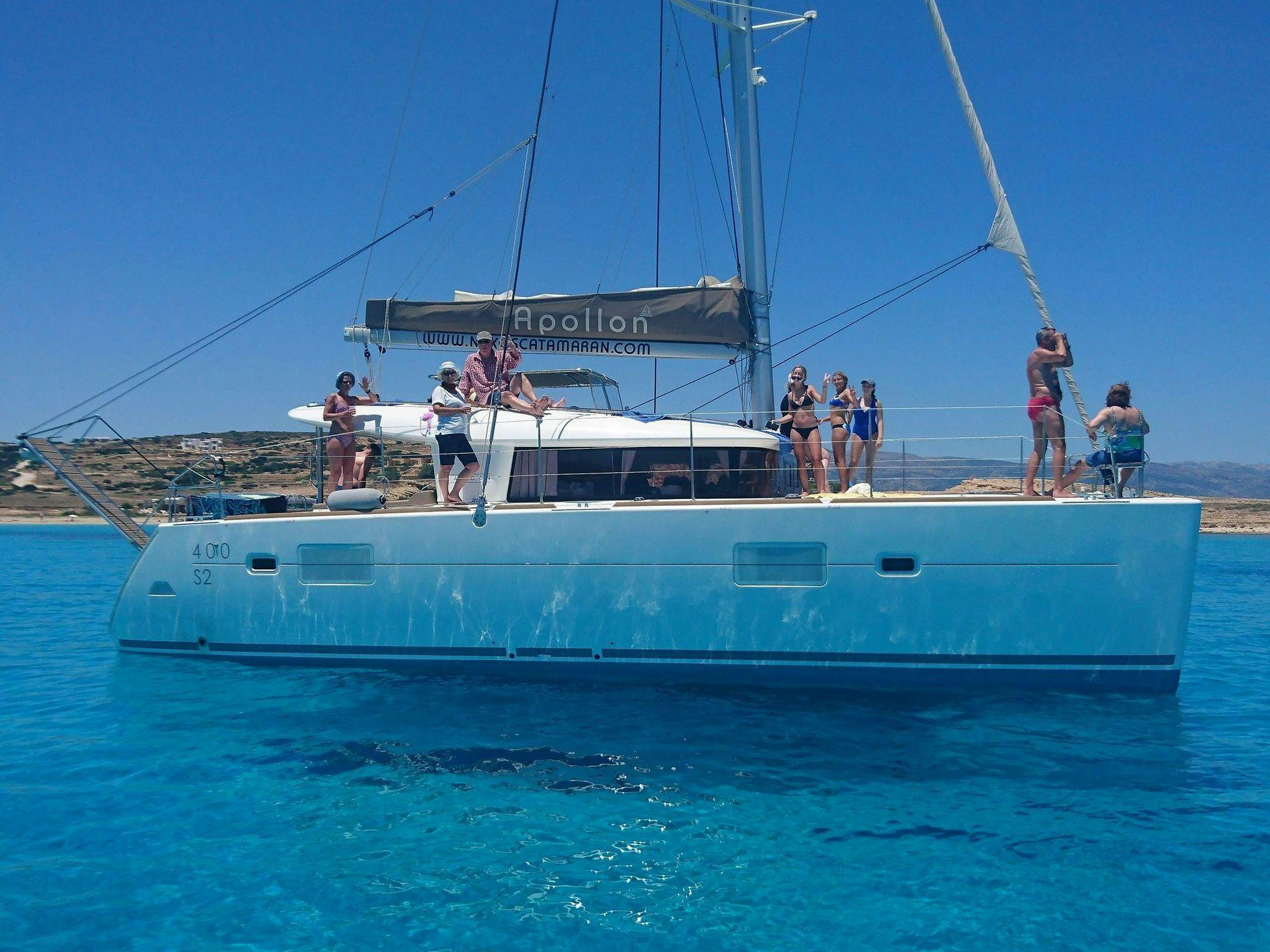Day Catamaran Sailing from Naxos to Koufonissi & Iraklia Islands